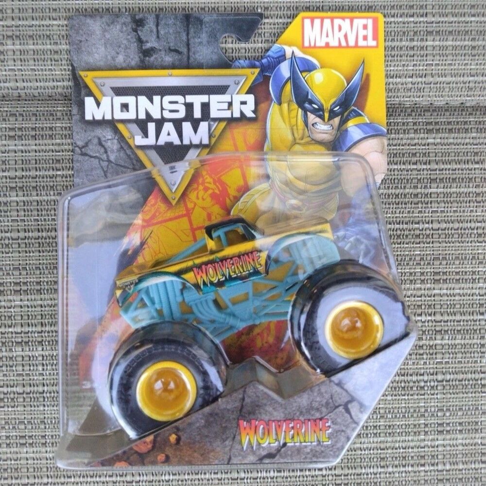 MONSTER JAM 2025 SERIES 4 MARVEL WOLVERINE MONSTER TRUCK 1:64 DIECAST X-MEN